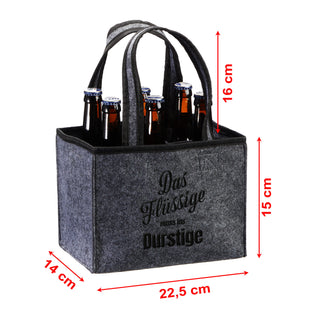 Flaschenträger "Das Flüssige muss..." Männerhandtasche