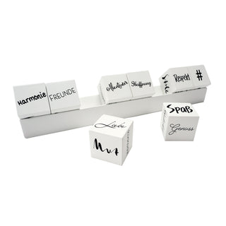 DIY Poesie Würfel mit poetischen Worten