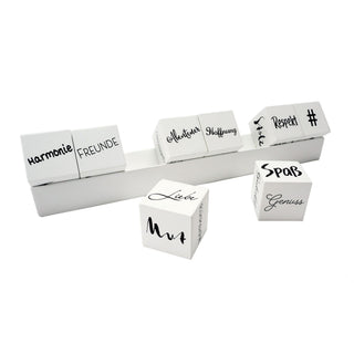 DIY Poesie Würfel mit poetischen Worten