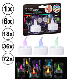 1/6/18/36/72x LED Teelicht mit Farbwechsel im 2er Set