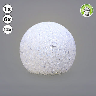 1/6/12x LED Deko Kugel "Soft", 6cm, Lampe, Deko, Gartendeko, Licht