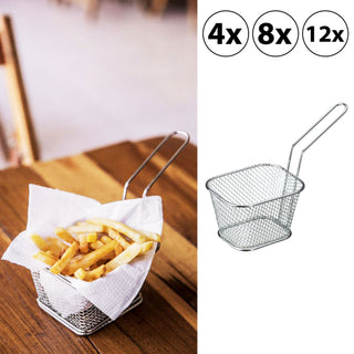 4/8/12x Servierkorb 14x8cm Frittenkorb Pommes Frites Fingerfood Snackholder