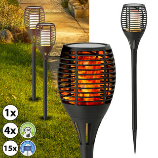 1x/4x/15x XXL LED Solar Fackel 75 cm - Garten - Leuchte