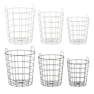 3er Set Metallkorb mit Henkel Farbauswahl