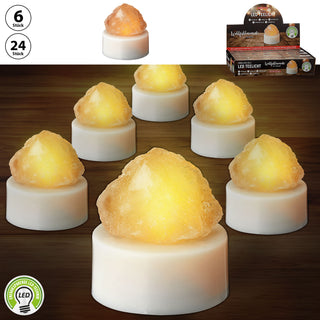 6 / 24er Set LED Teelicht Himalaya ca. H5 cm