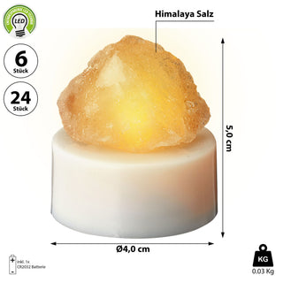 6 / 24er Set LED Teelicht Himalaya ca. H5 cm