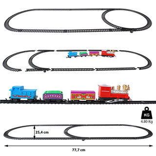 Batteriebetriebene Mini Lokomotive 11teilig Spielzeug Geschenk Minizug Spiel