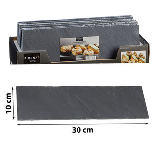 1/6/24x Schieferplatte "rechteckig" ca. 30x10 cm