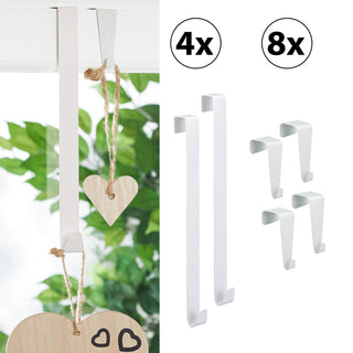 Tür - und Fensterhaken 4x H29,5 oder 8x H4,0 cm zum Einhängen in Weiß