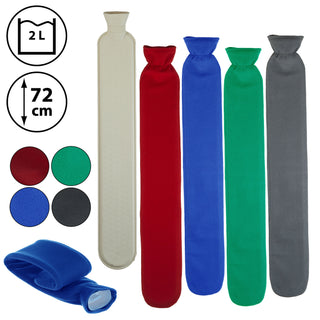 Schlauchwärmflasche 73cm Wärmflasche Bettflasche Thermophor Füllmenge 2 Liter Schulter Nacken