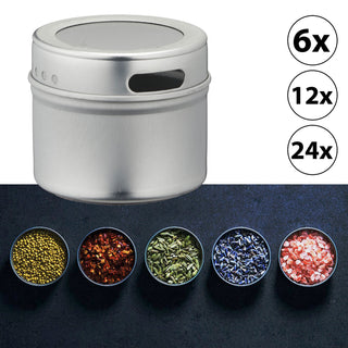 6/12/24x Aufbewahrungsdosen magnetisch Gewürzdosen Gewürzbehälter Mehrzweckdose Dosen