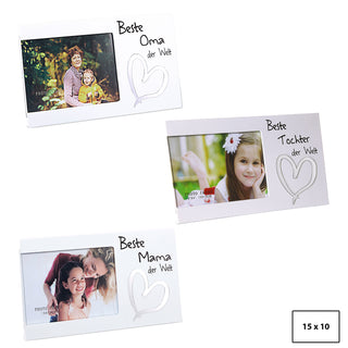 Bilderrahmen mit Spruch Fotorahmen Spiegel-Motiv Rahmen für Bild 15 x 10 cm
