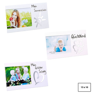 Bilderrahmen mit Spruch Fotorahmen Spiegel-Motiv Rahmen für Bild 15 x 10 cm