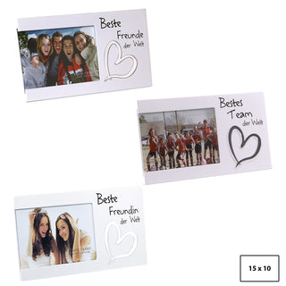 Bilderrahmen mit Spruch Fotorahmen Spiegel-Motiv Rahmen für Bild 15 x 10 cm