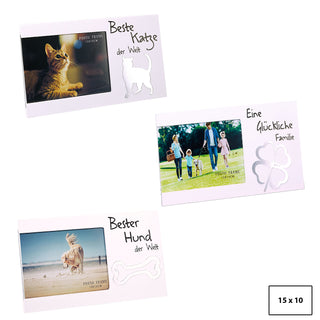 Bilderrahmen mit Spruch Fotorahmen Spiegel-Motiv Rahmen für Bild 15 x 10 cm