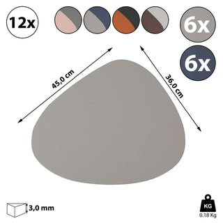 Platzmatte "Apart" 12er Set  Tischset aus Filz 36 x 44 cm Farbwahl