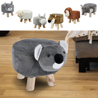 Kinderhocker Sitzhocker H 30 cm Tiermotiv Auswahl Hocker Plüschsitz
