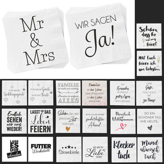 40x Servietten 3lagig 2 verschiedene Motive Papierserviette Motivserviette stoffähnlich Tuch
