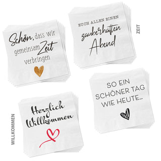 40x Servietten 3lagig 2 verschiedene Motive Papierserviette Motivserviette stoffähnlich Tuch
