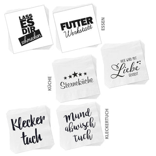 40x Servietten 3lagig 2 verschiedene Motive Papierserviette Motivserviette stoffähnlich Tuch