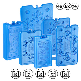 4/6/24x Kühlakku 200-800ml Kühlelemente Coolpacks Kühltasche Kühlbox Kühlpack