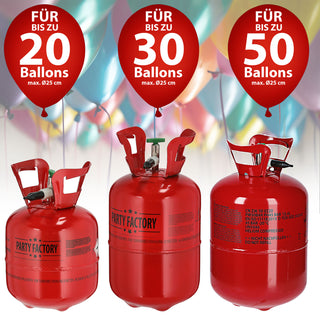 Helium Ballongas für ca. 20 oder 30 Ballons Luftballons Heliumflasche Folienballons Luftballons Party Hochzeit