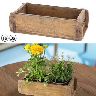 1/3x Holzkiste 30x9x15cm Ziegelform Altholz Holzbox Vintage Used Look Kiste Box Dekokiste