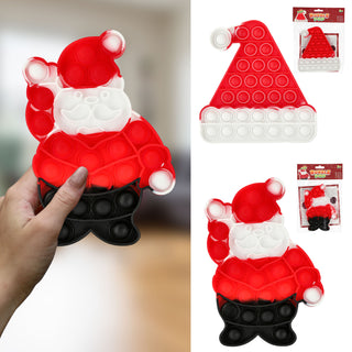 Bubble-Toy Nikolaus / Mütze rot weiß Silikon Santa Puzzle Spielzeug sensorisch Knalleffekt Bubbles