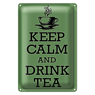 Blechschild Spruch 20x30cm Keep Calm and Drink Tea