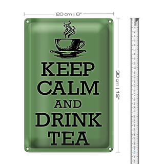 Blechschild Spruch 20x30cm Keep Calm and Drink Tea