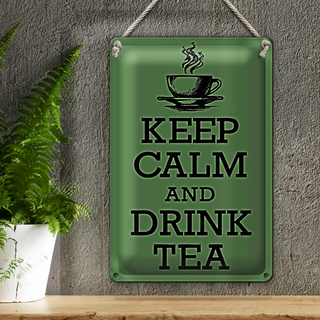 Blechschild Spruch 20x30cm Keep Calm and Drink Tea