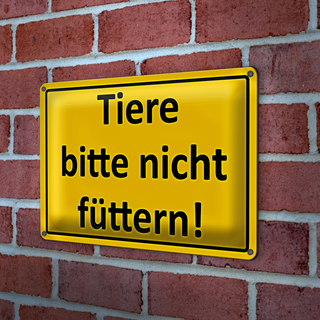 Blechschild Warnschild 30x20cm Tiere bitte nicht füttern