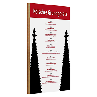 Holzschild Spruch 20x30cm Kölsches Grundgesetz