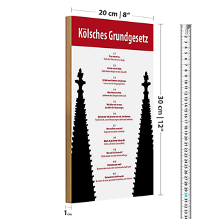 Holzschild Spruch 20x30cm Kölsches Grundgesetz