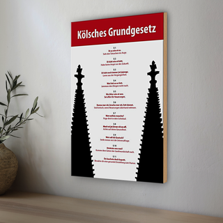 Holzschild Spruch 20x30cm Kölsches Grundgesetz