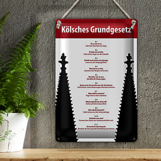 Blechschild Spruch 20x30cm Kölsches Grundgesetz