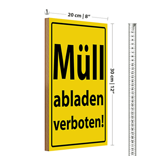 Holzschild Hinweis 30x20cm Bitte langsam fahren