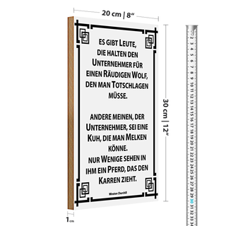 Holzschild Spruch 20x30cm Leute die halten Unternehmer