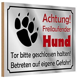 Holzschild Kaffee 30x20cm Retro fresh brewed Coffee