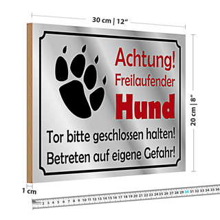 Holzschild Kaffee 30x20cm Retro fresh brewed Coffee