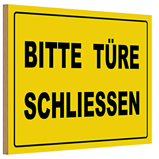 Holzschild Türschild 30x20cm Bitte Türe schließen