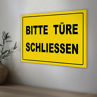 Holzschild Türschild 30x20cm Bitte Türe schließen