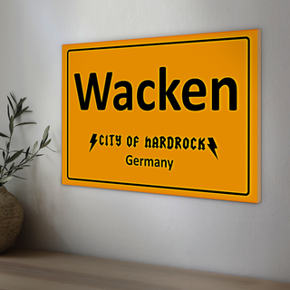 Holzschild Festival 30x20cm Wacken City of Hardrock