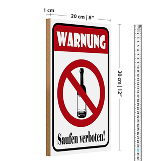 Holzschild 30x20cm Achtung Dachlawinen Gefahr Warnschild