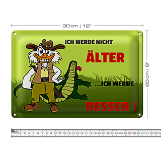 Blechschild Spruch 30x20cm Werde nicht älter werde besser