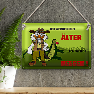 Blechschild Spruch 30x20cm Werde nicht älter werde besser