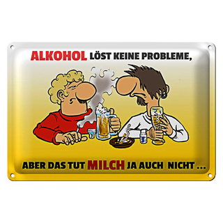Blechschild Spruch 30x20cm löst keine Probleme