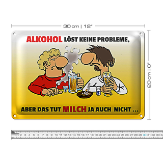 Blechschild Spruch 30x20cm löst keine Probleme
