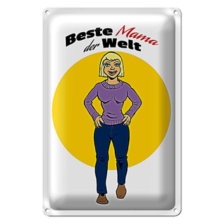 Blechschild Spruch 20x30cm Beste Mama der Welt