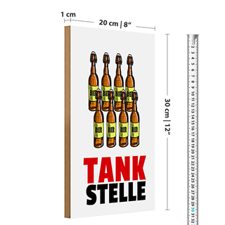 Holzschild Spruch 30x20cm Schraube locker Leben Spiel